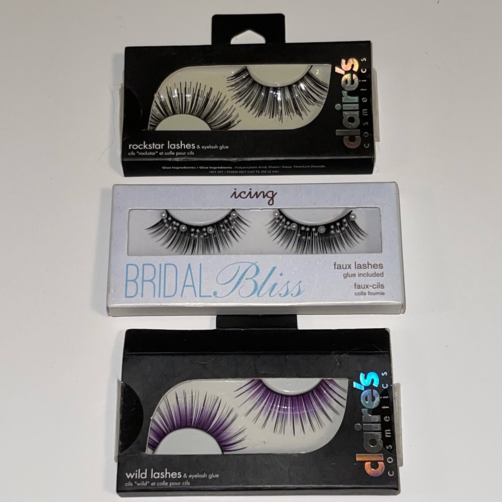 Set of 3 Icing & Claire’s False Eye Lashes